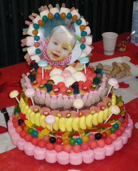 Gâteau de bonbons avec photo