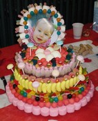 Gâteau de bonbons avec photo